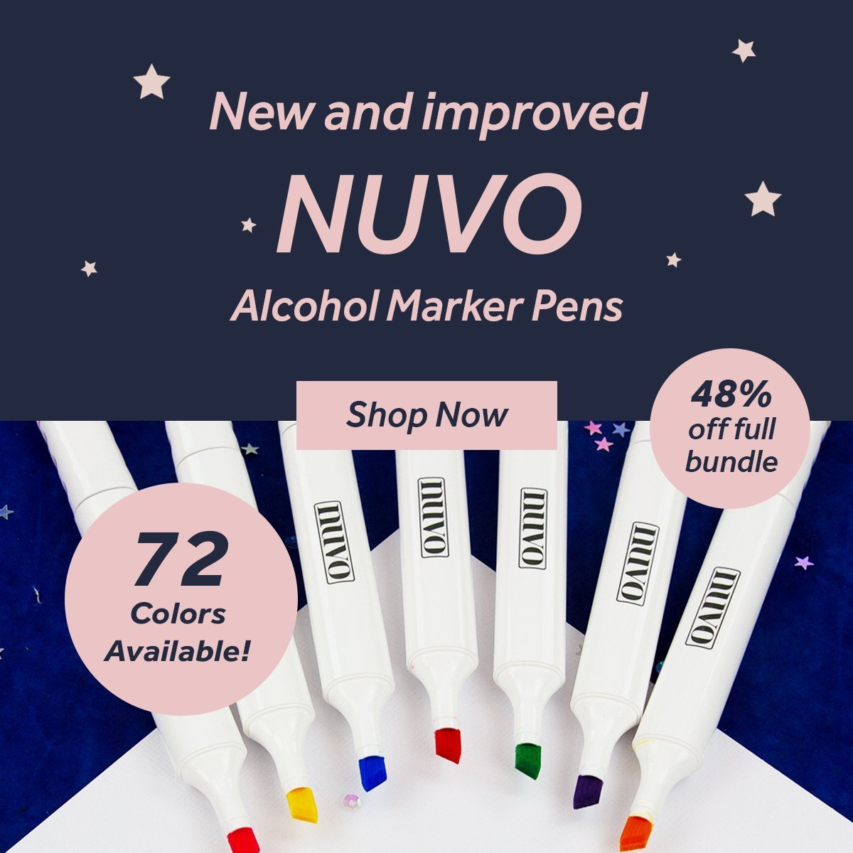 Nuvo Glitter Markers 3 ways with Michelle Short – Tonic Studios USA