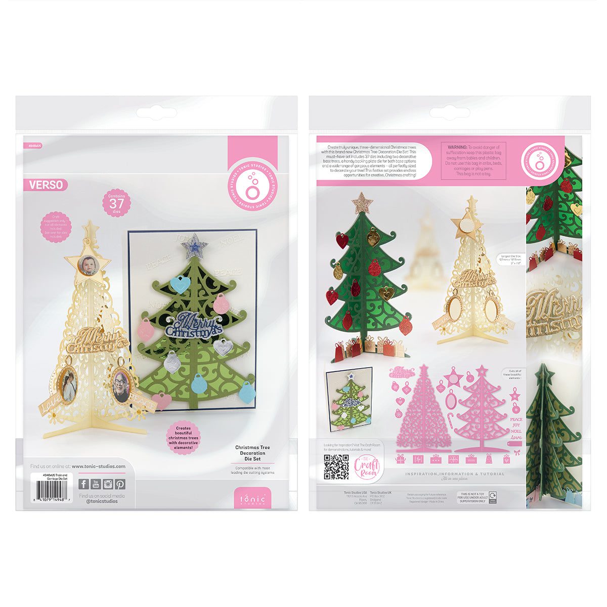 Christmas Tree Decoration Die Set 4948E Tonic Studios USA
