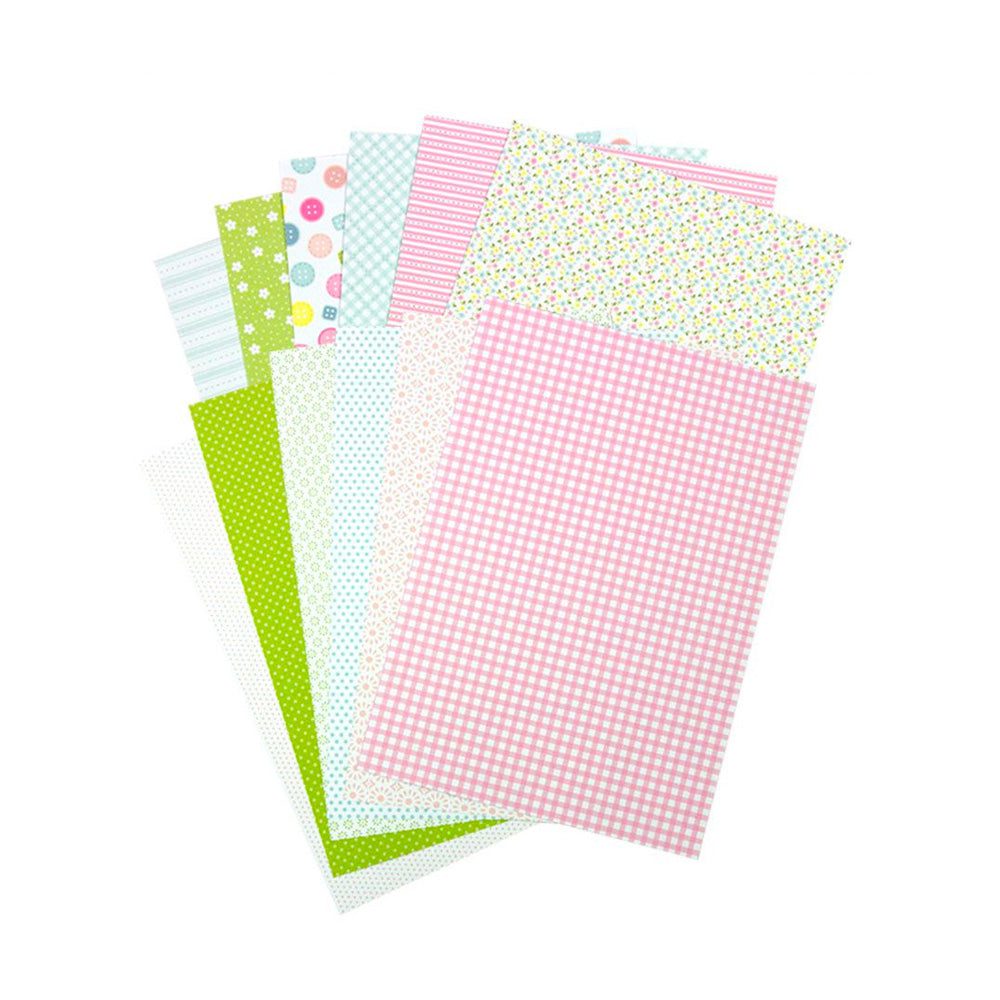 Sew Crafty Pretty Patterned Papers, A4 size, 12 Pack