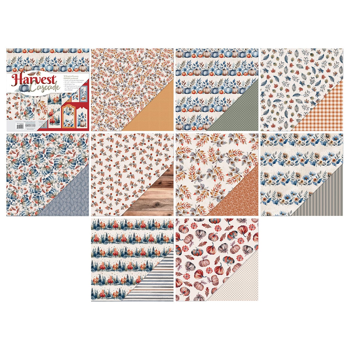 Harvest Cascade Patterned Paper Pad Collection Tonic Studios USA