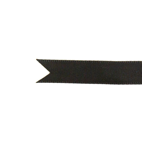 9mm Jet Black Double Face Satin Ribbon - 8975E