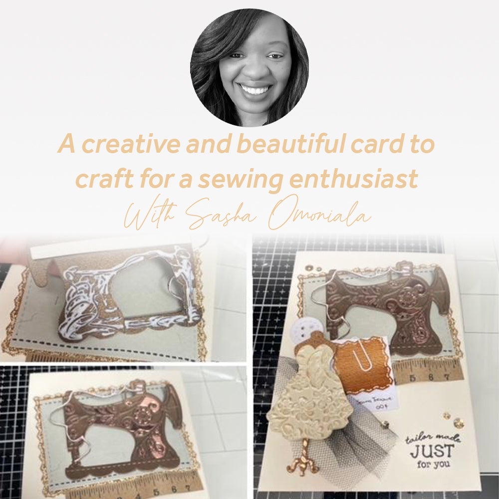A creative and beautiful card to craft for a sewing enthusiast