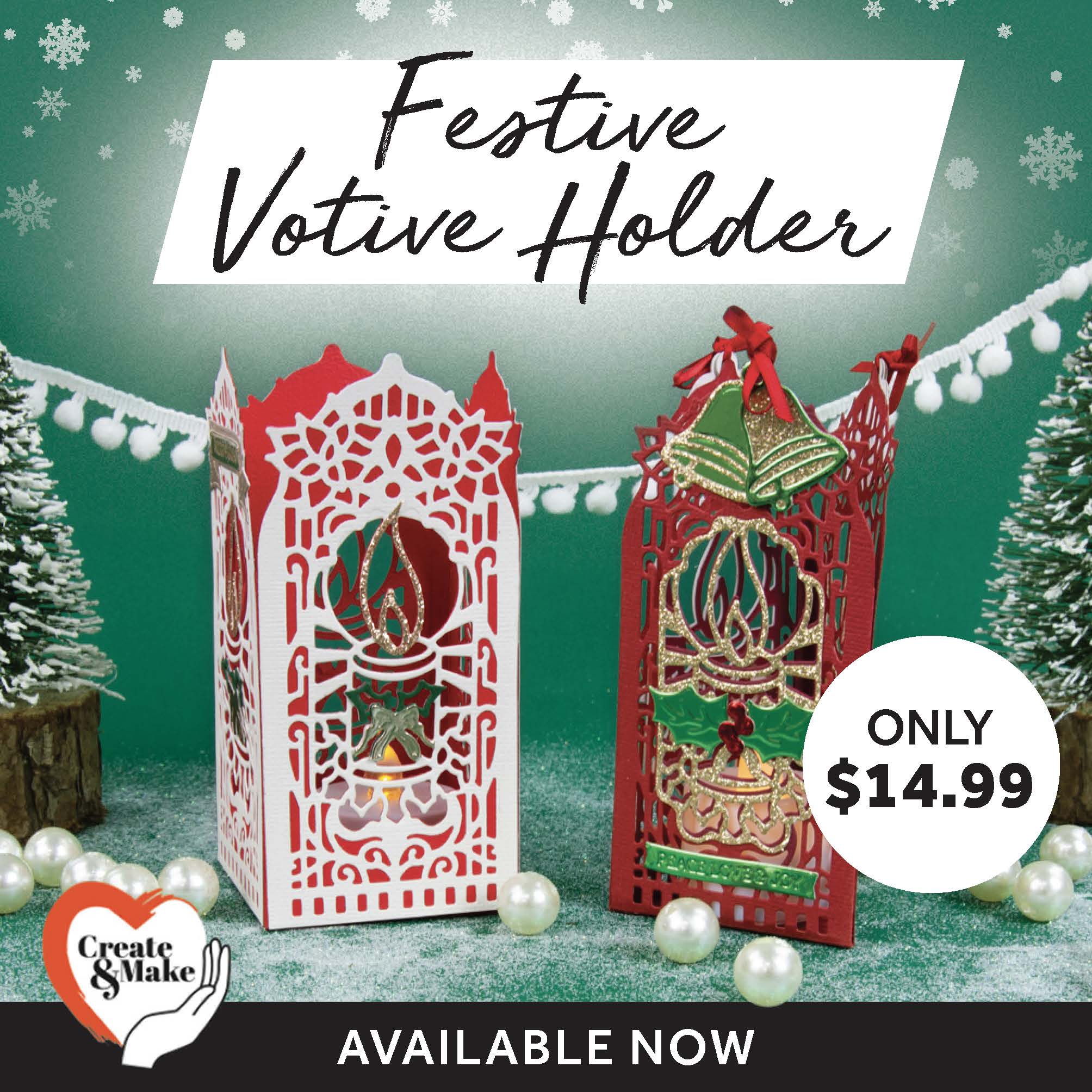 Festive Votive Holder Die Set - Create & Make
