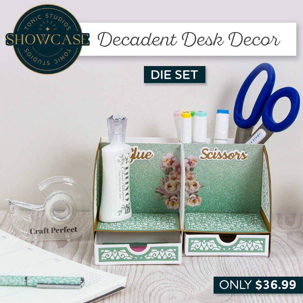 Decadent Desk Decor Die Set - Showcase