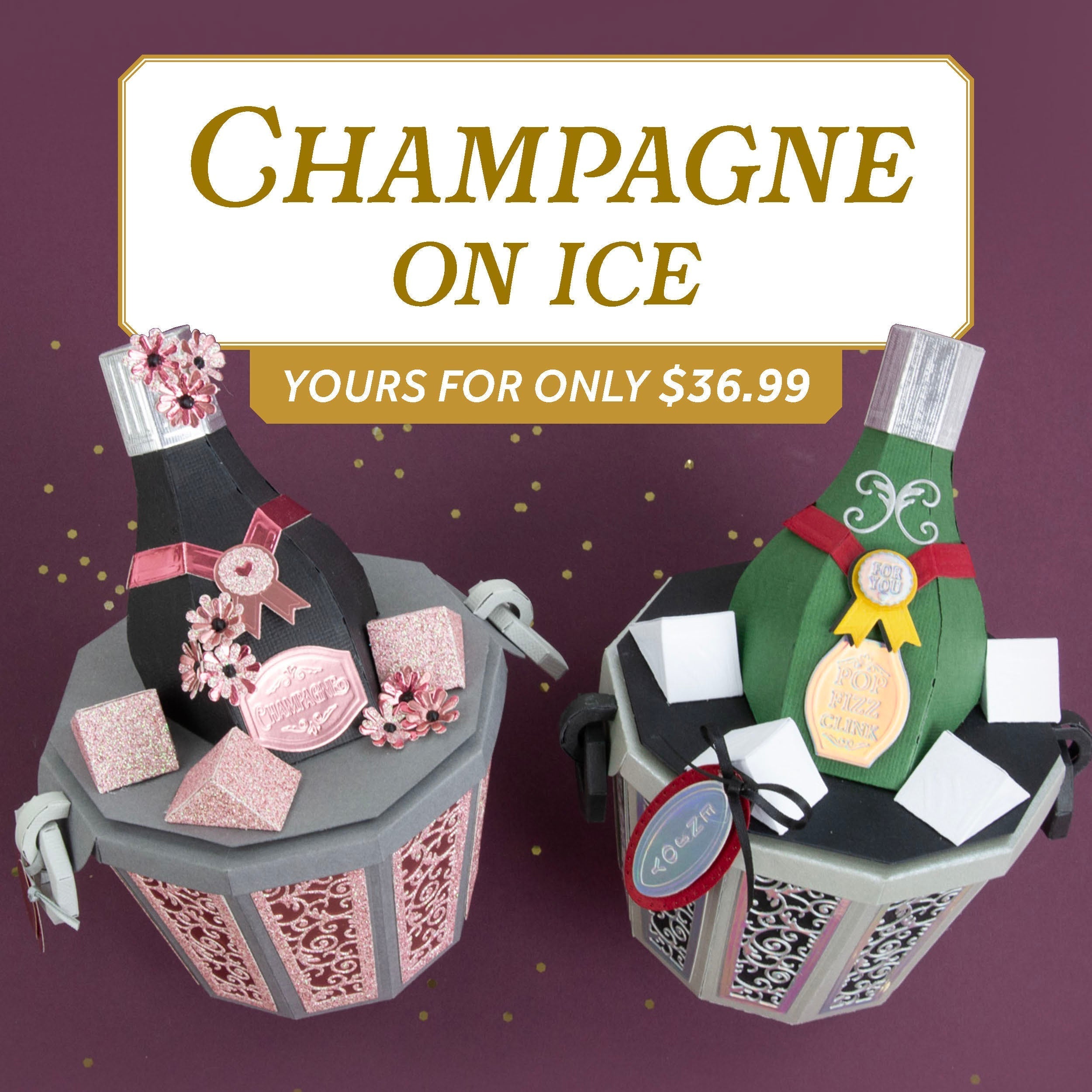 Champagne On Ice Gift Box Die Set