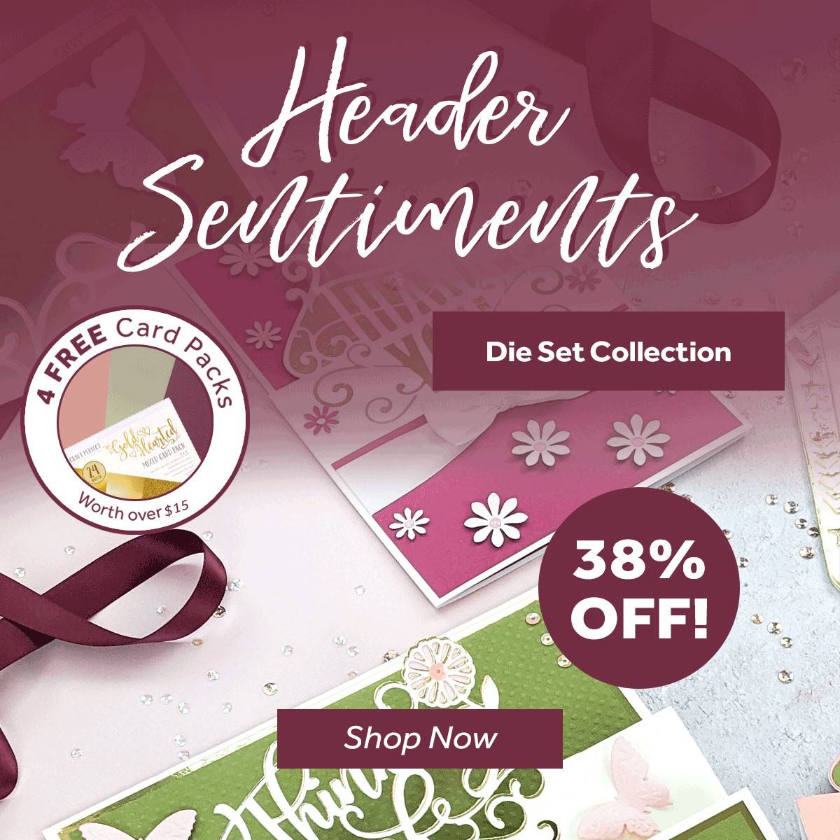 Header Sentiment Die Set Collection