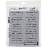 Load image into Gallery viewer, Tim Holtz Cling Stamps - Sentiments &amp; Phrases