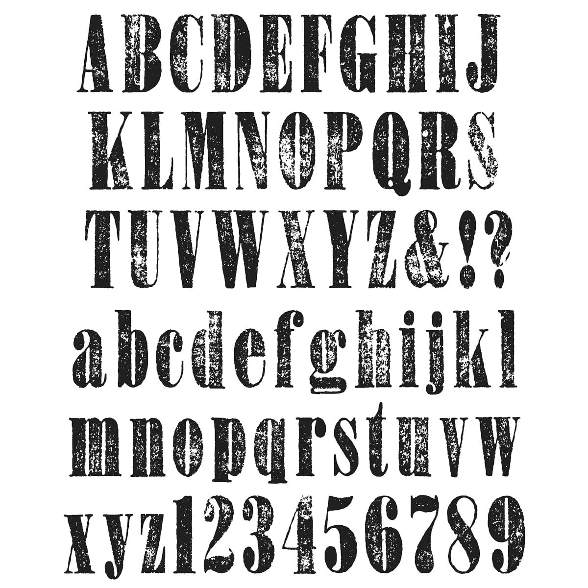 Tim Holtz Cling Stamps - Letters & Numbers