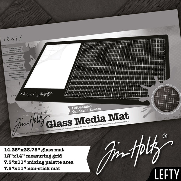 Tim Holtz 23" x 14" Glass Media Mat, Left Handed