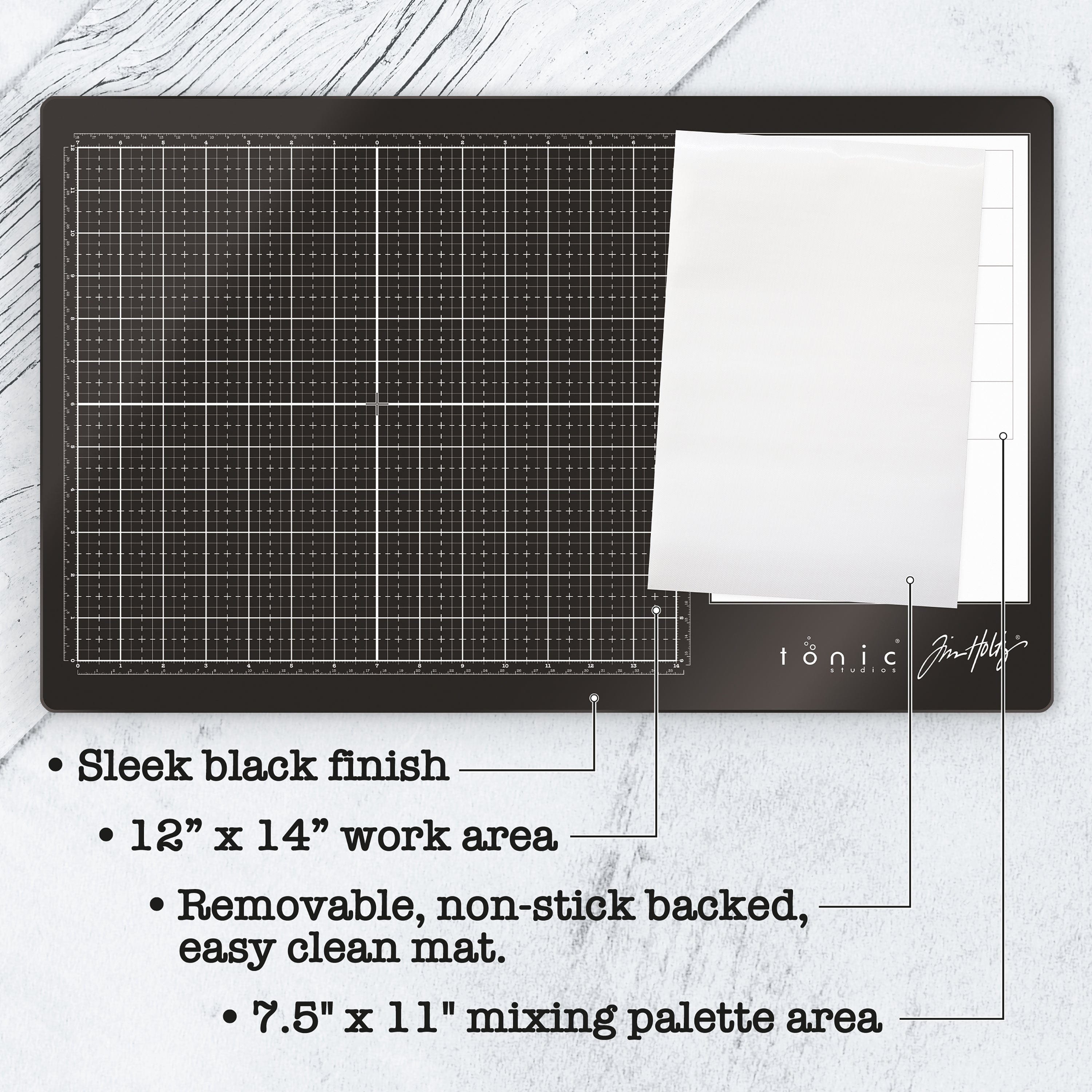 Tim Holtz 23" x 14" Glass Media Mat, Right Handed