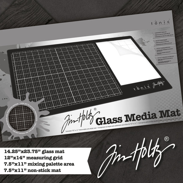 Tim Holtz 23" x 14" Glass Media Mat, Right Handed