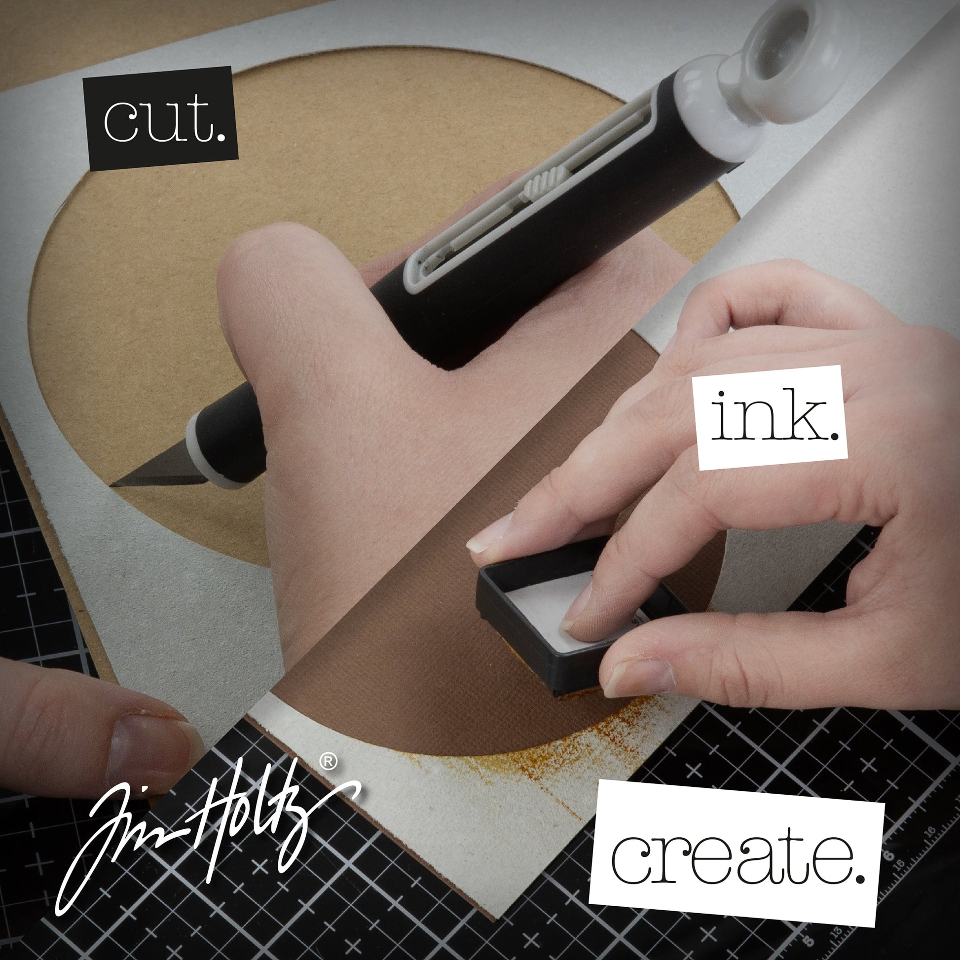 Tim Holtz 23" x 14" Glass Media Mat, Right Handed