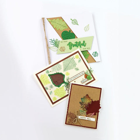 Golden Falling Leaves Stamp Set - 5149e