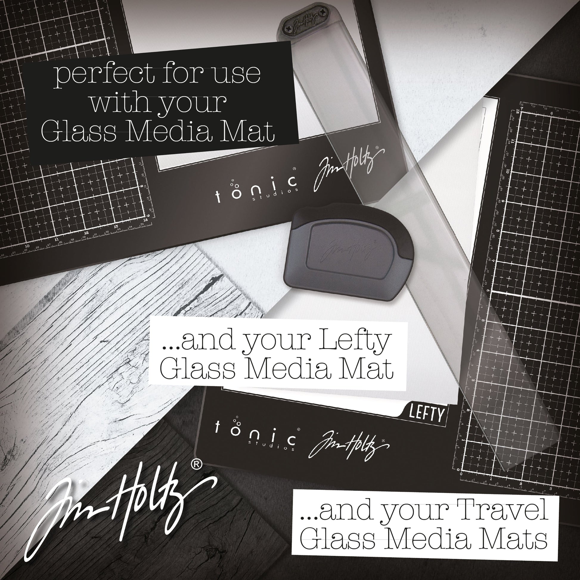 Tim Holtz Media Tool Set with Straight Edge and Scraper