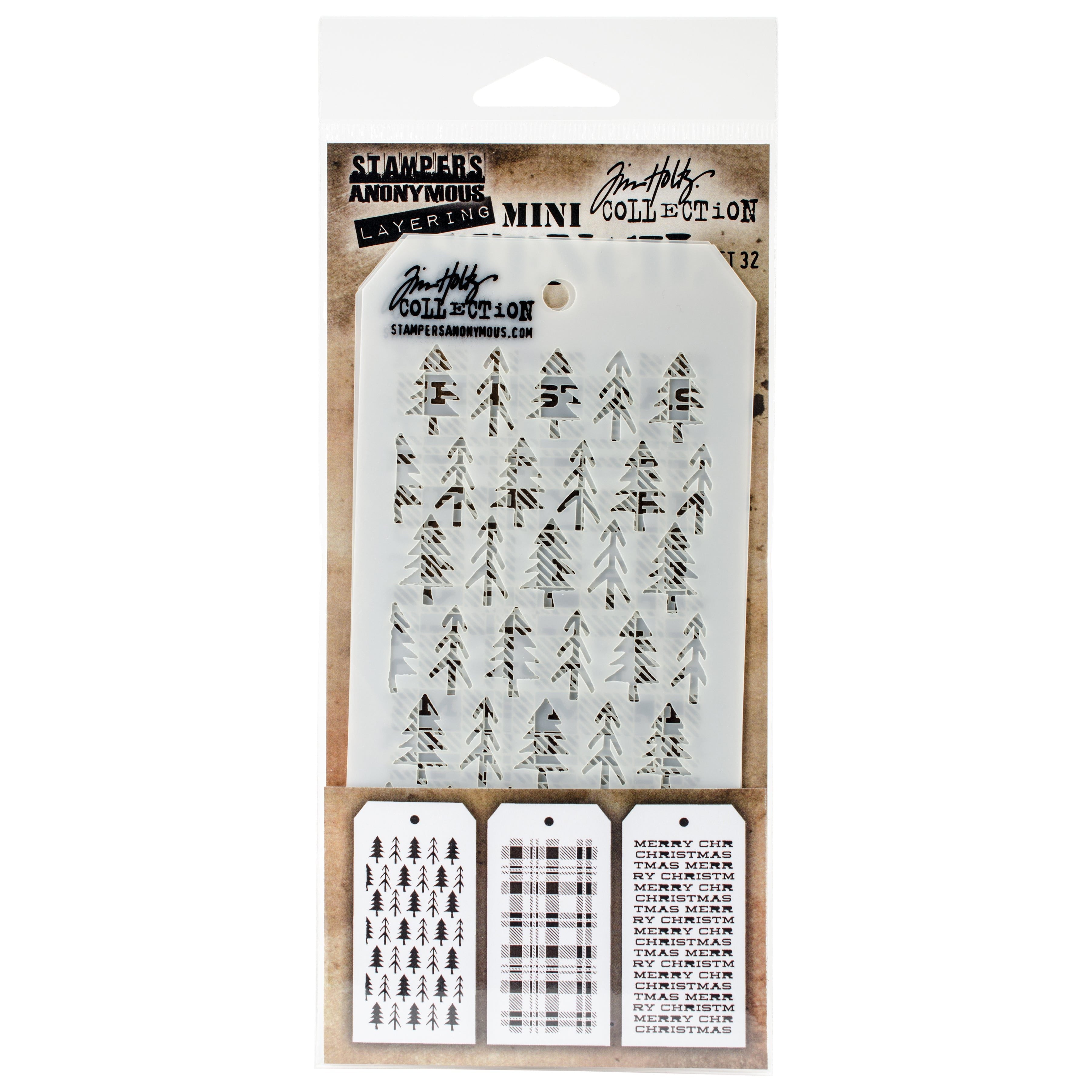 Tim Holtz Mini Layered Christmas Stencil Sets from Stampers Anonymous