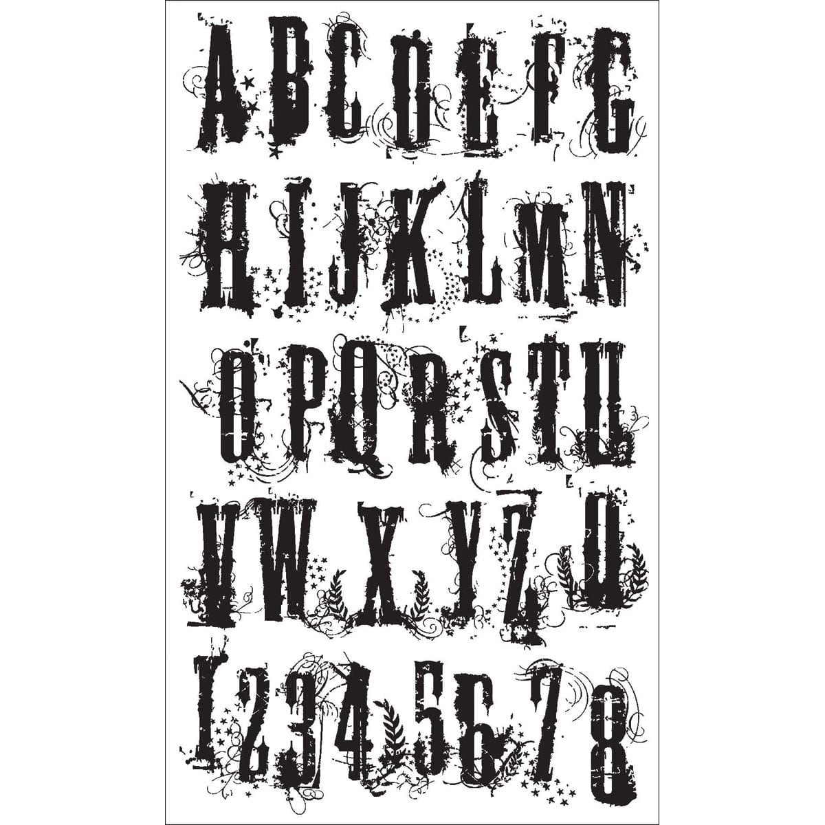 Tim Holtz Cling Stamps - Letters & Numbers