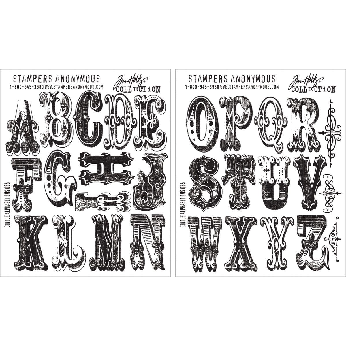 Tim Holtz Cling Stamps - Letters & Numbers