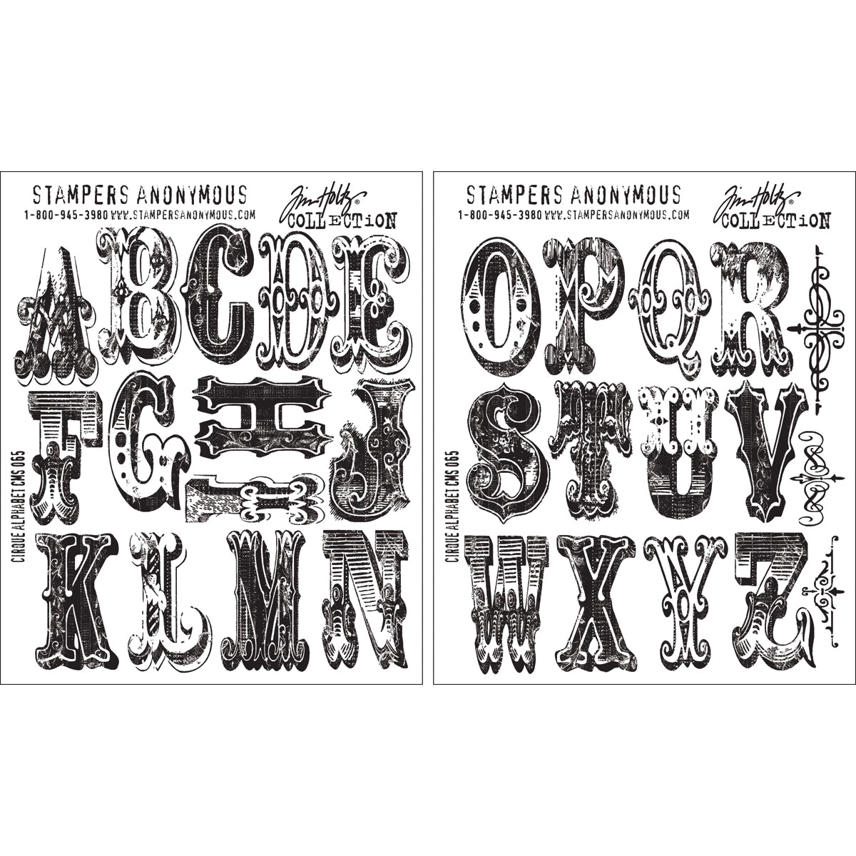 Tim Holtz Cling Stamps - Letters & Numbers