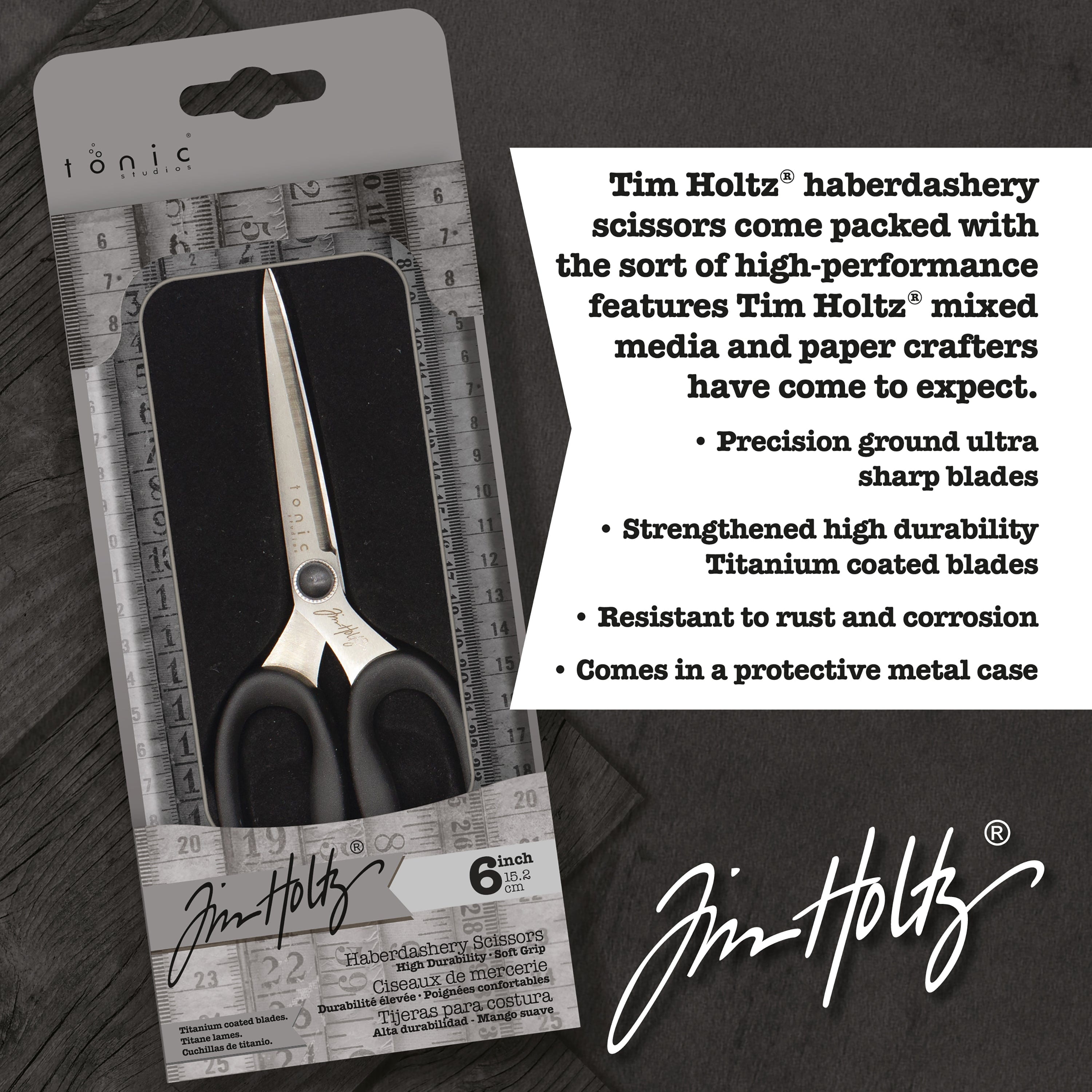 Tim Holtz Haberdashery Scissors 5 Sharp Titanium Coated Blades
