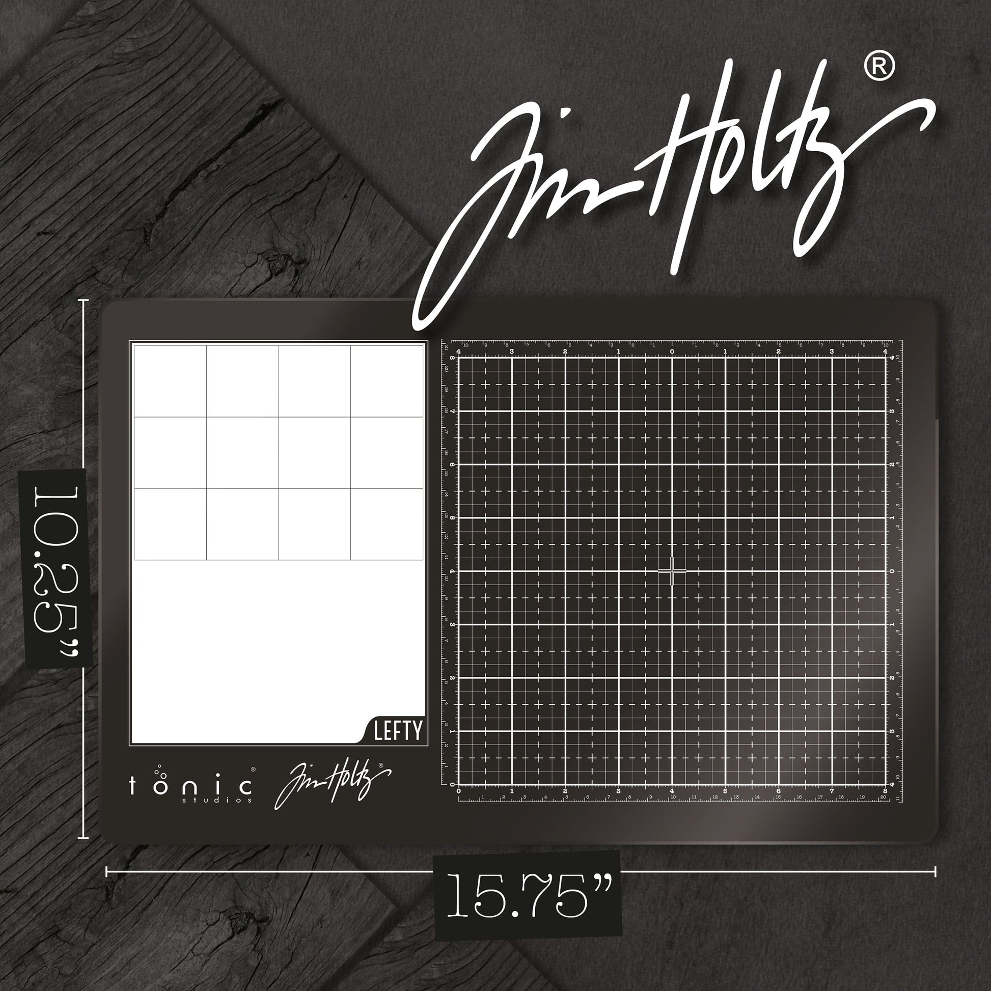 Tim Holtz 15.75" x 10.25" Travel Glass Media Mat, Right Handed - 2633eUS