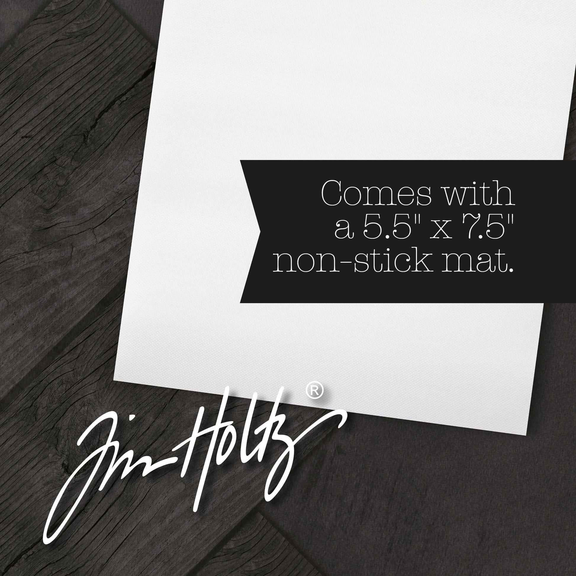 Tim Holtz 15.75" x 10.25" Travel Glass Media Mat, Right Handed - 2633eUS