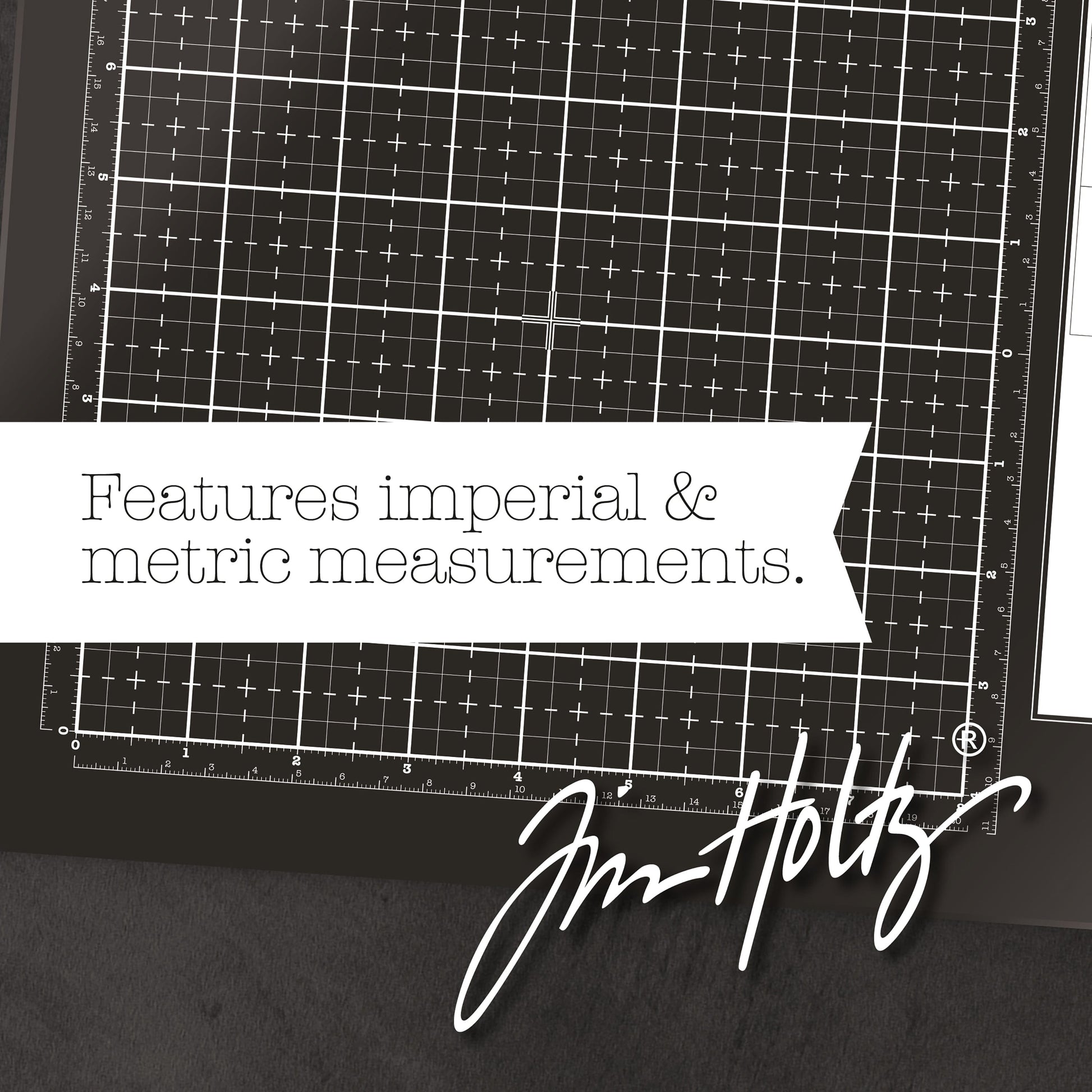 Tim Holtz 15.75" x 10.25" Travel Glass Media Mat, Right Handed - 2633eUS