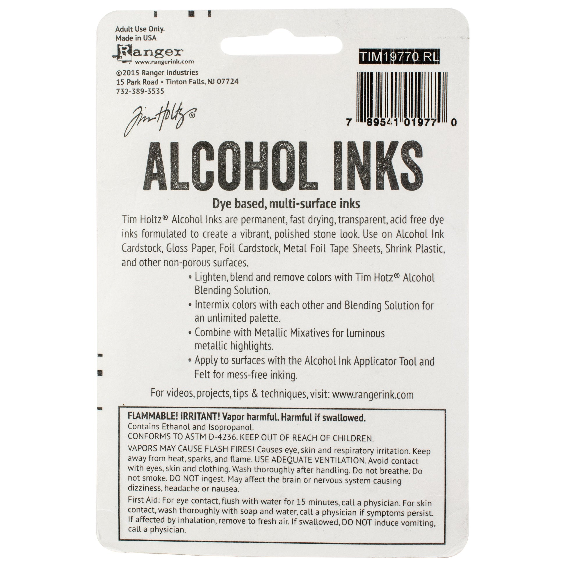 Tim Holtz Alcohol Ink .5oz 3/Pkg