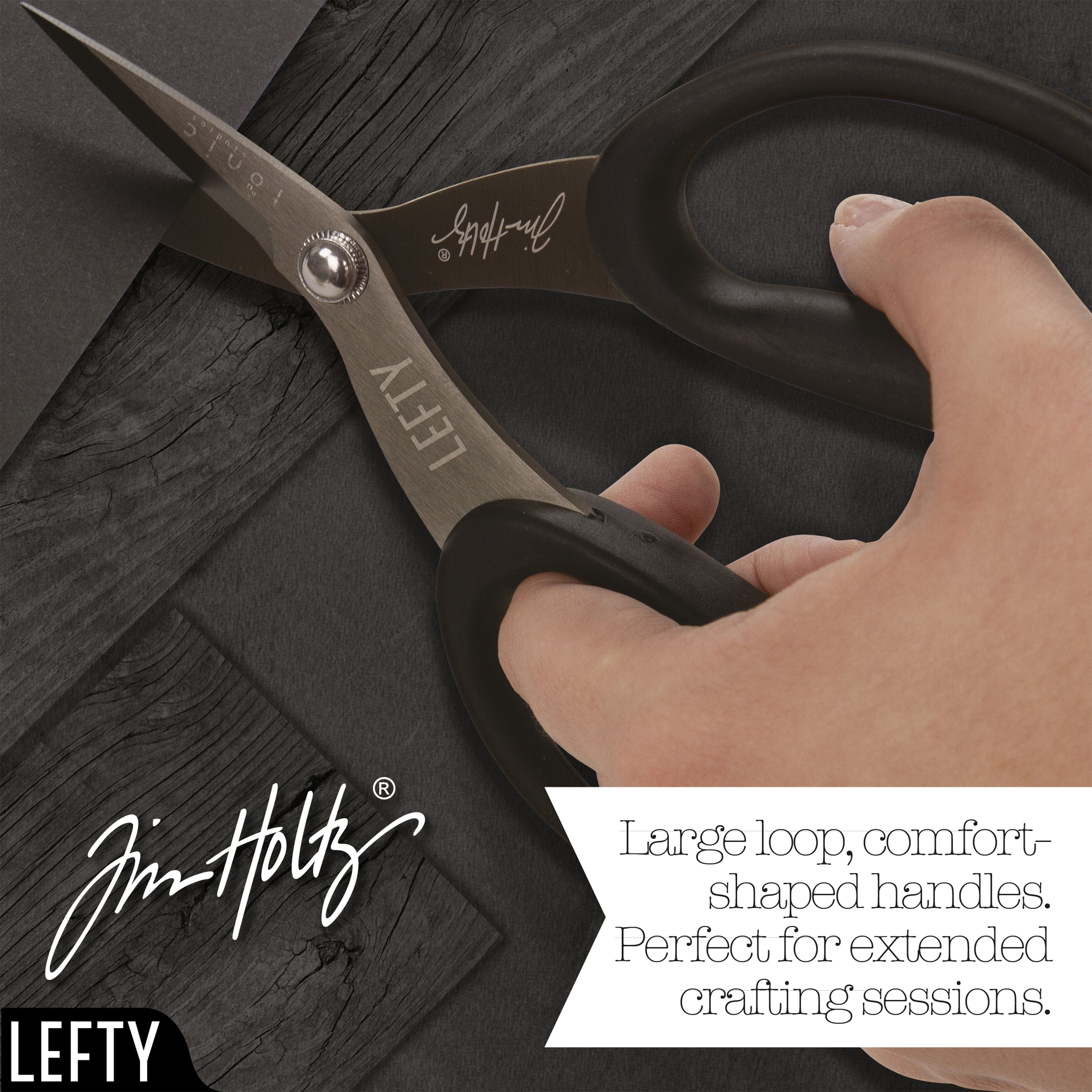  Tonic Studios Left Handed Scissors - All Purpose Heavy Duty  Snips with Titanium Coating - Lefty Craft Tool for Fabric, Cardstock, and  Vinyl - 8.5 Inch Shears