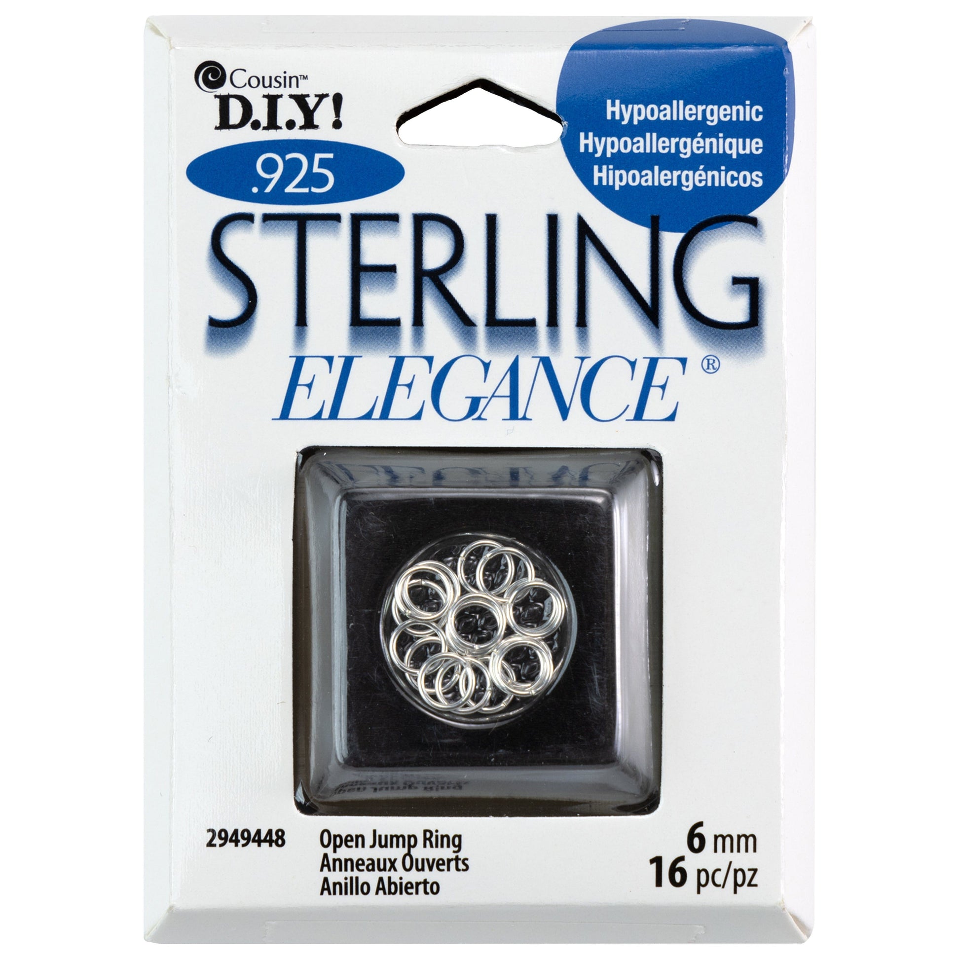Cousin Sterling Elegance Jewelry Making Rings, Jump Rings or Split Rings