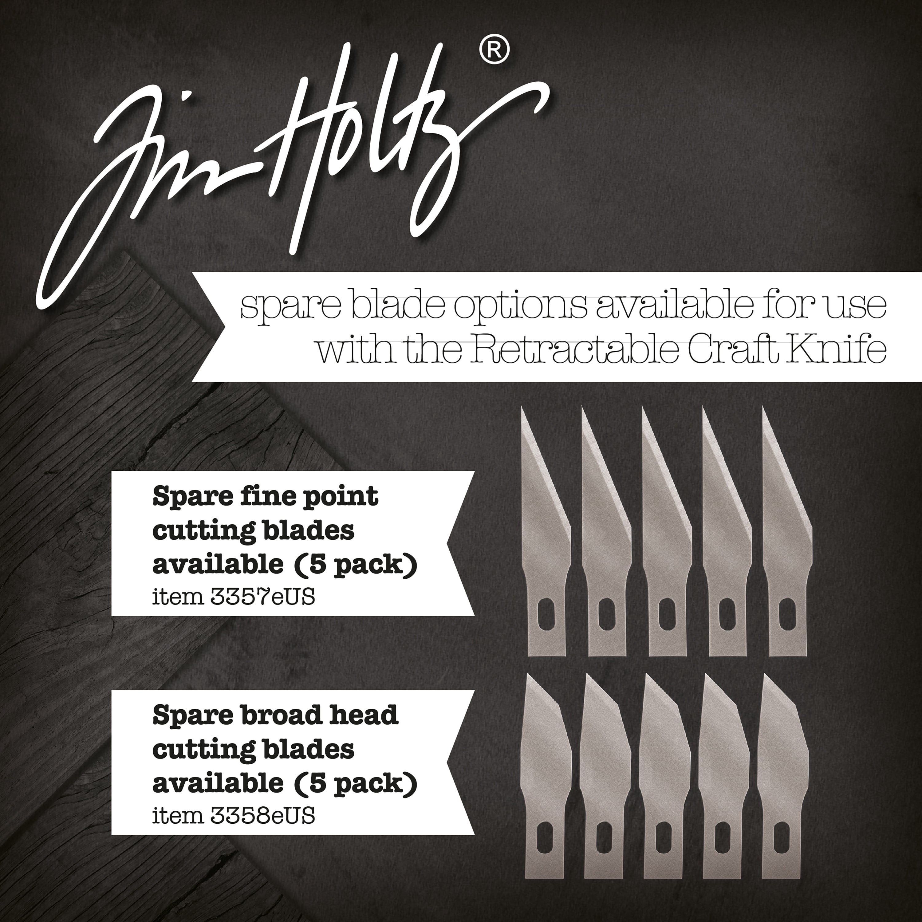 Tim Holtz Retractable Craft Knife Refill Blades 5/Pkg