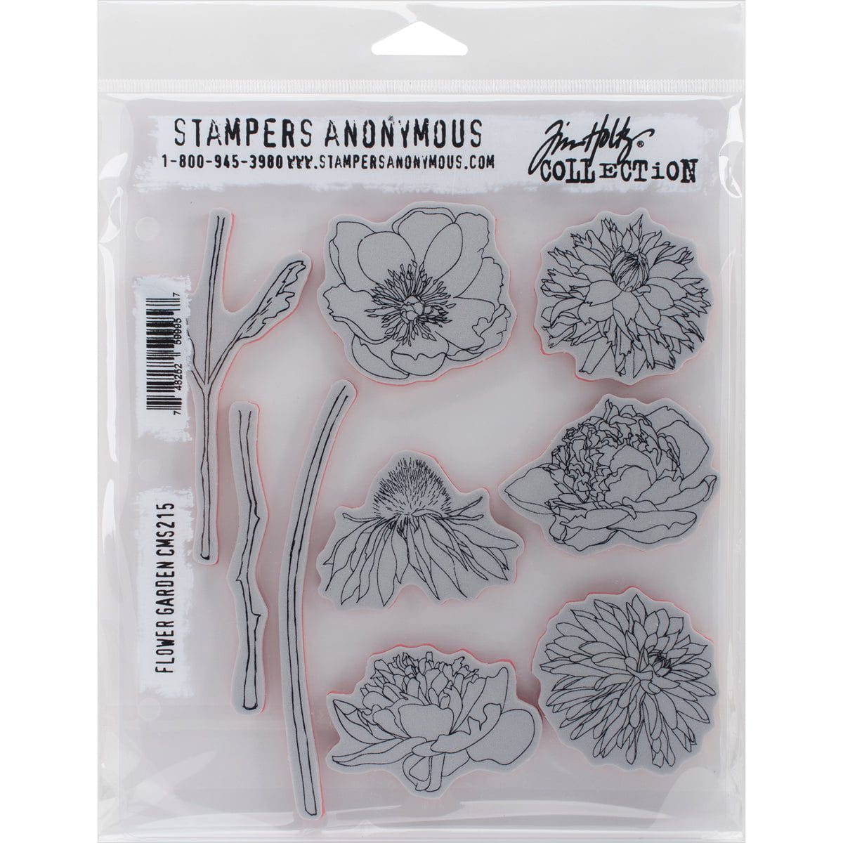 Tim Holtz Cling Stamps - Flowers, Leaves & Botanicals