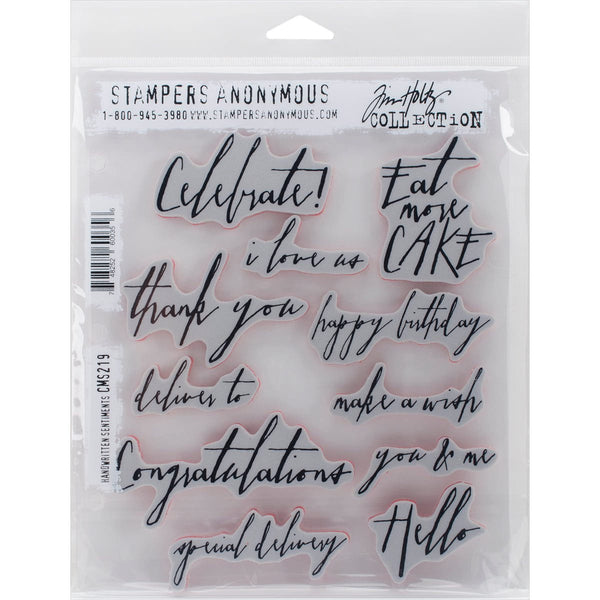 Tim Holtz Cling Stamps - Sentiments & Phrases