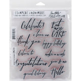Load image into Gallery viewer, Tim Holtz Cling Stamps - Sentiments &amp; Phrases