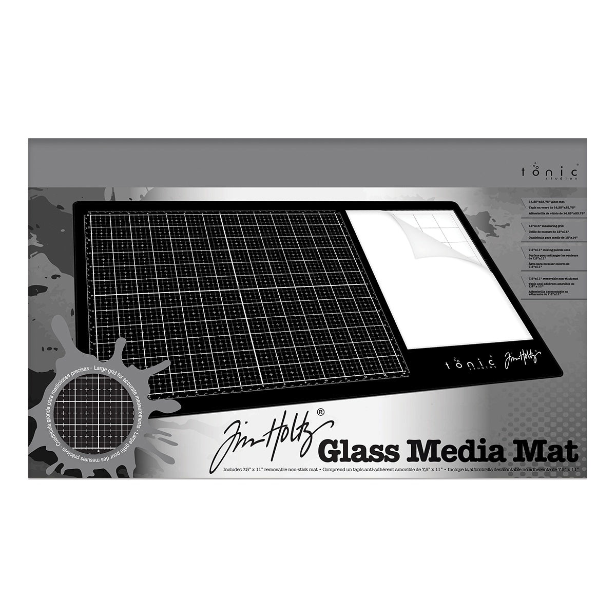 Tim Holtz Glass Media Mat with Mixing Palette Area – Tonic Studios USA