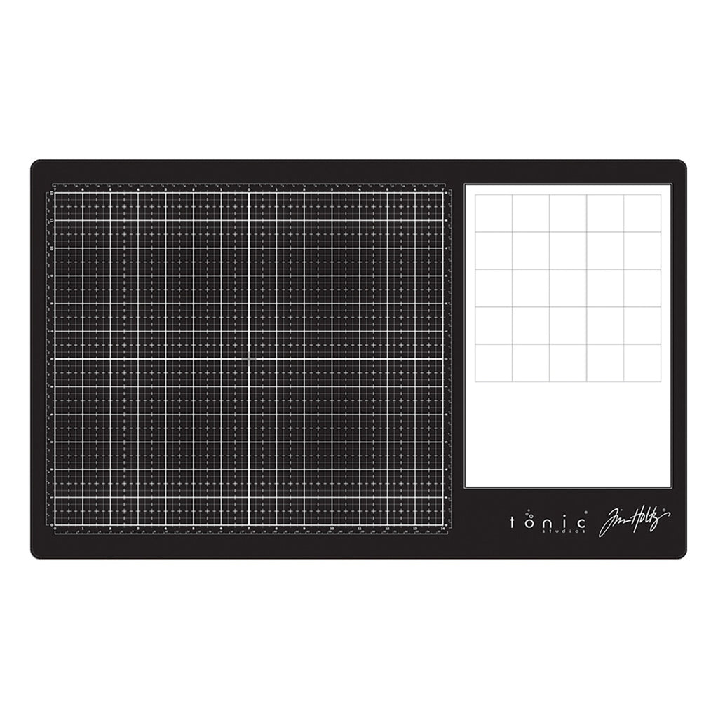 Tim Holtz Glass Media Mat with Mixing Palette Area