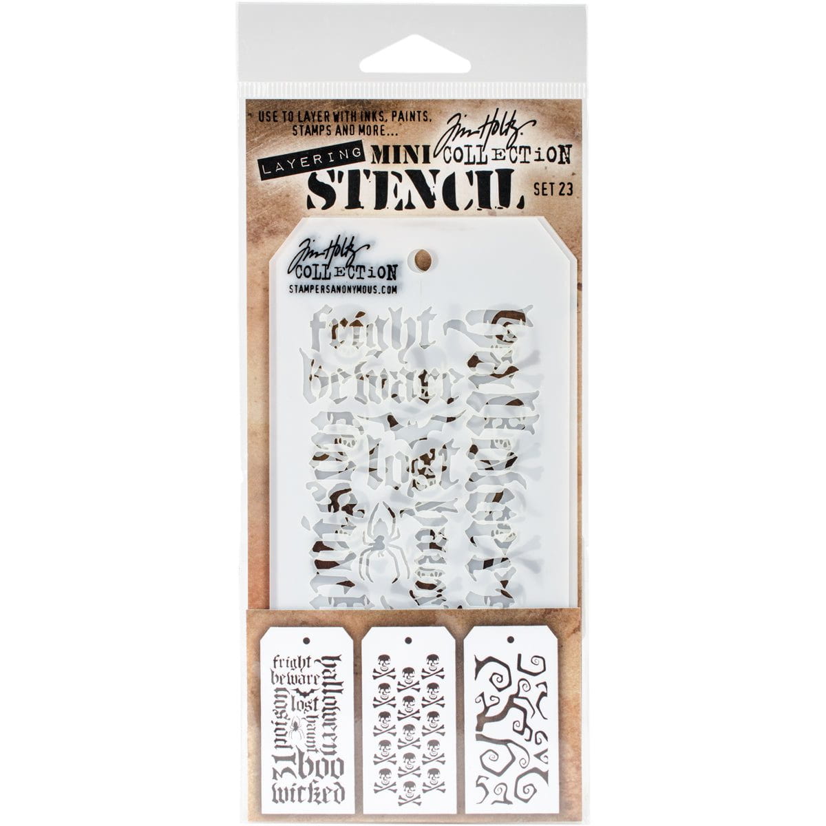 Tim Holtz Mini Layered Halloween Stencil Sets from Stampers Anonymous