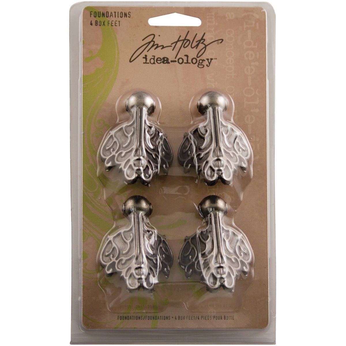 Idea-Ology Metal Foundations Box Feet Set from Tim Holtz
