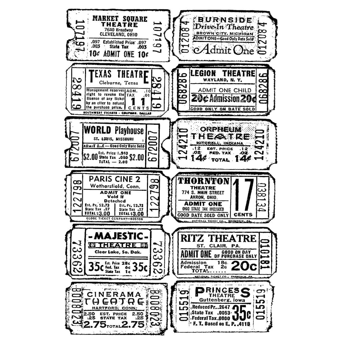 Tim Holtz 2.5" x 3.5" Cling Stamp from Stampers Anonymous