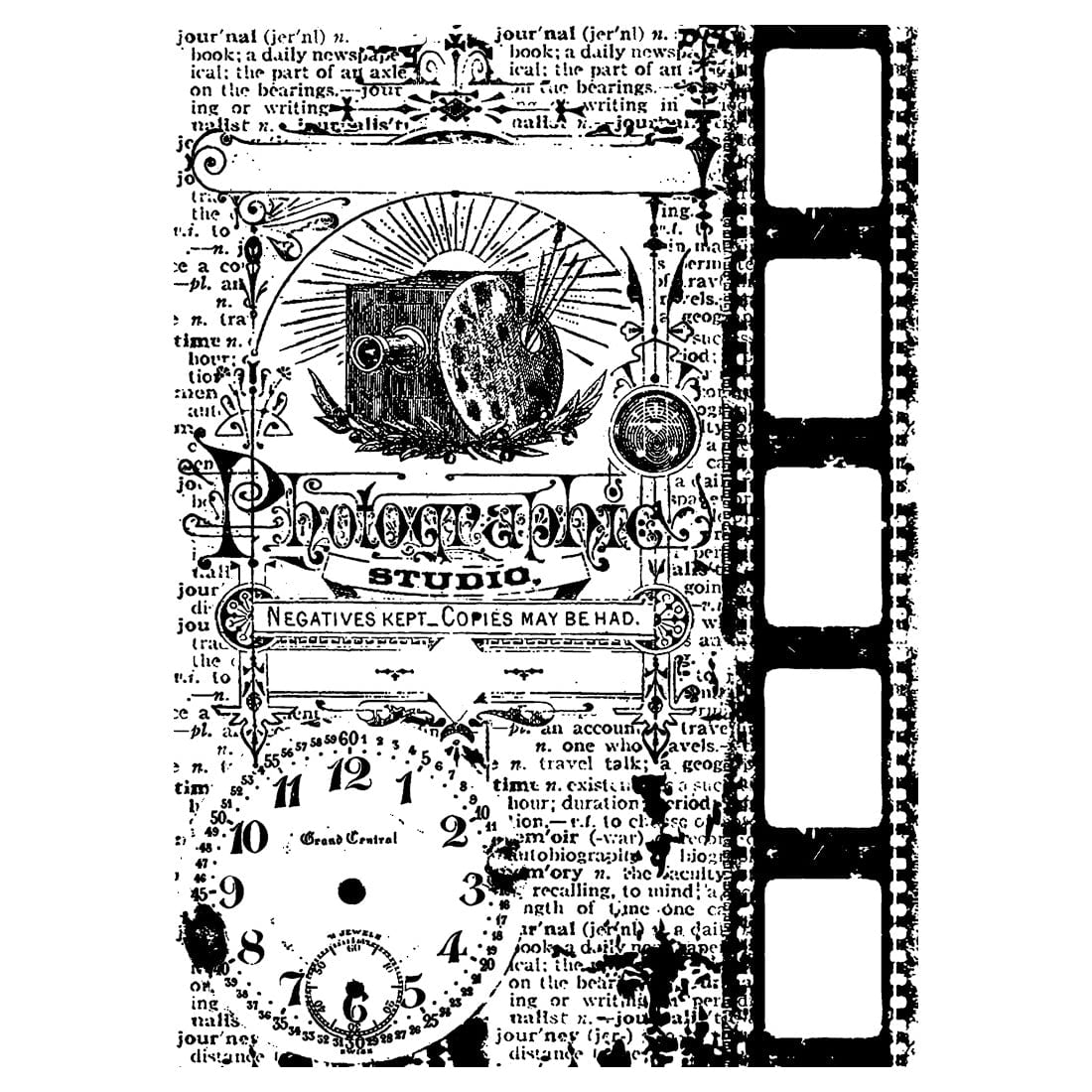 Tim Holtz 2.5" x 3.5" Cling Stamp from Stampers Anonymous