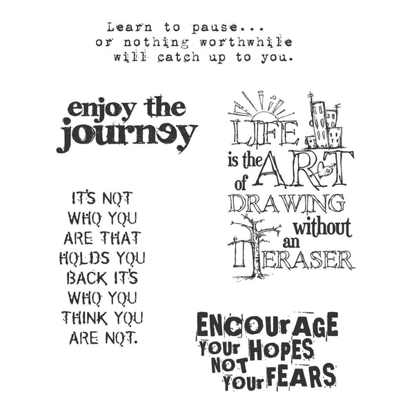 Tim Holtz Cling Stamps - Sentiments & Phrases