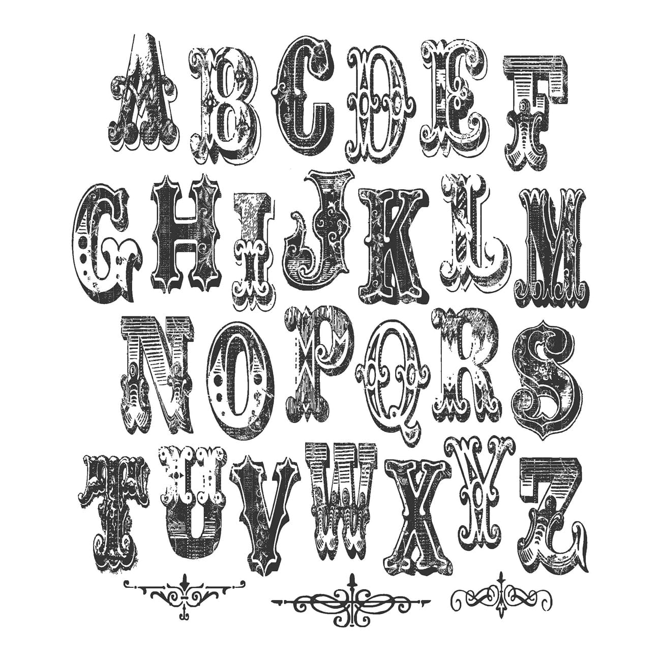 Tim Holtz Cling Stamps - Letters & Numbers