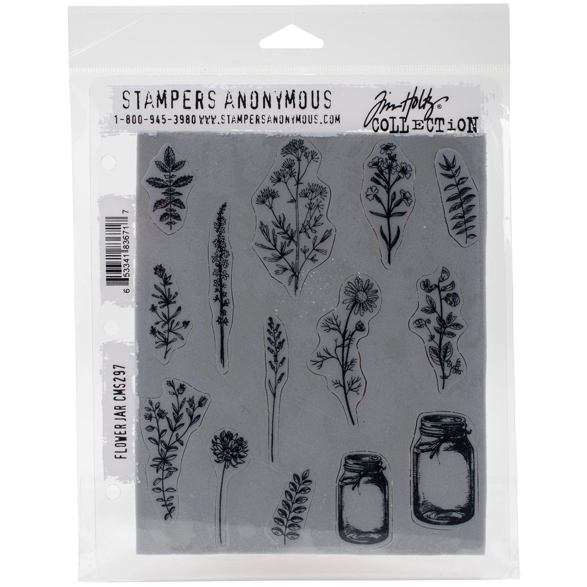 Tim Holtz Cling Stamps - Flowers, Leaves & Botanicals