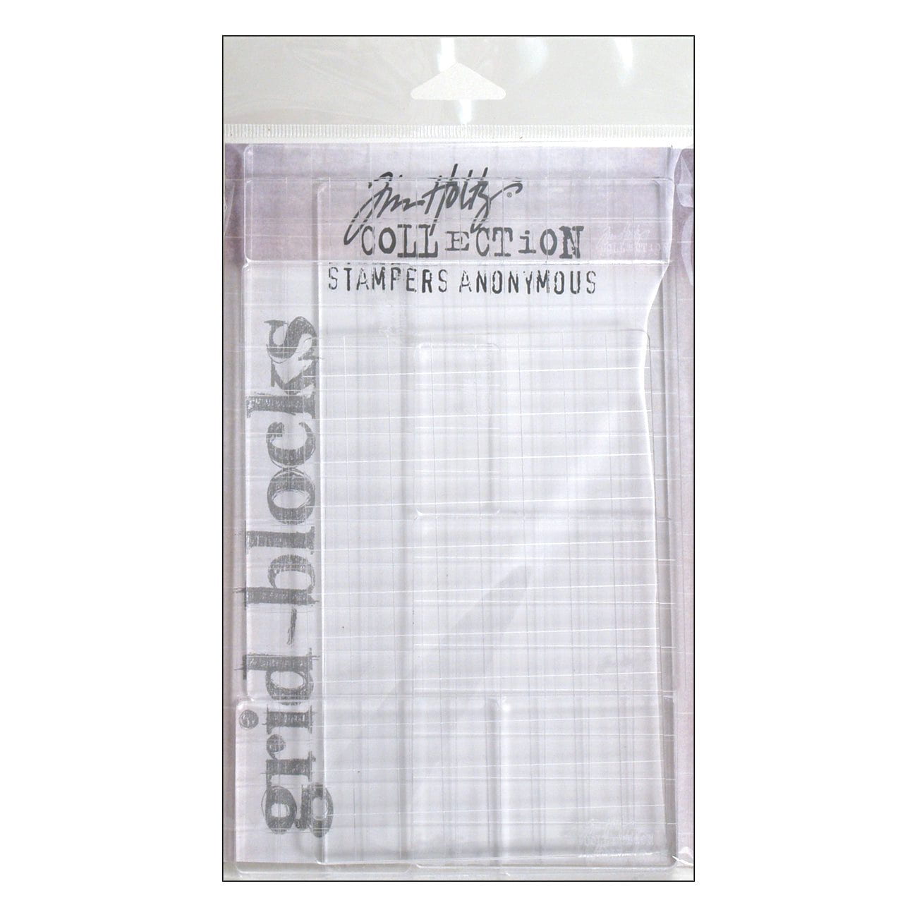Tim Holtz Acrylic Stamping Blocks Set with Grid Etching