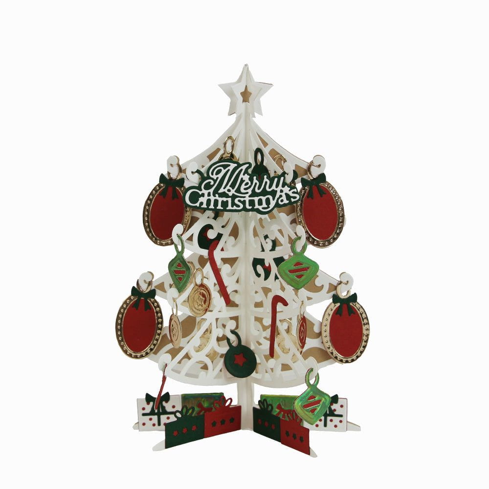 Housewares Coordinates 4 Coasters & Holder Set Holiday Christmas Tree &  Gifts