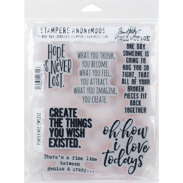 Tim Holtz Cling Stamps - Sentiments & Phrases