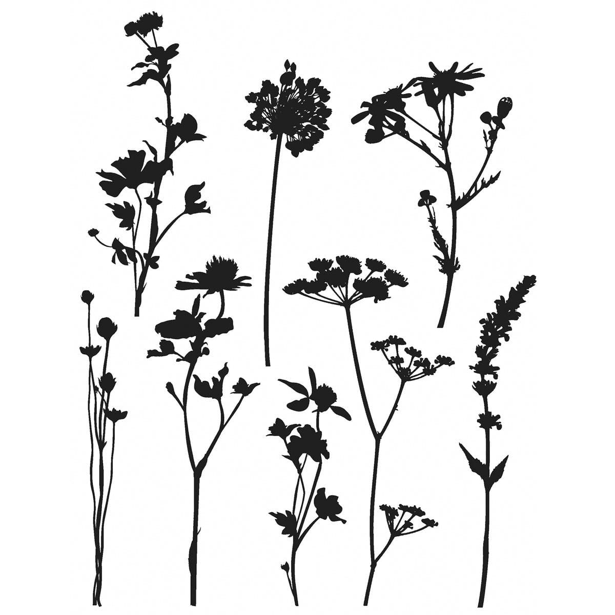 Tim Holtz Cling Stamps - Flowers, Leaves & Botanicals