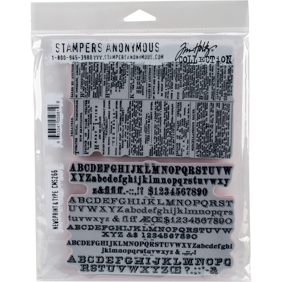 Tim Holtz Cling Stamps - Backgrounds & Textures