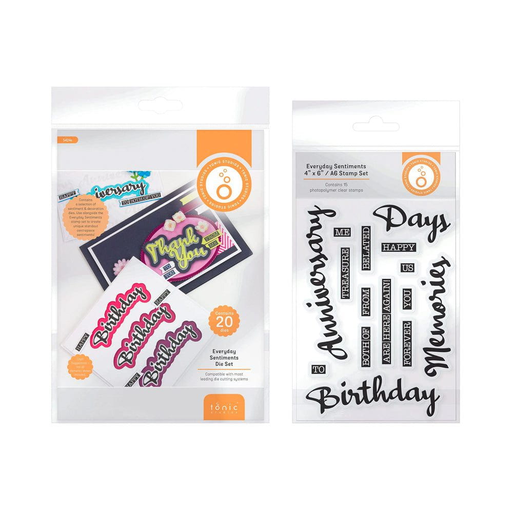 Tonic Studios Everyday Sentiment Die & Stamp Set Bundle