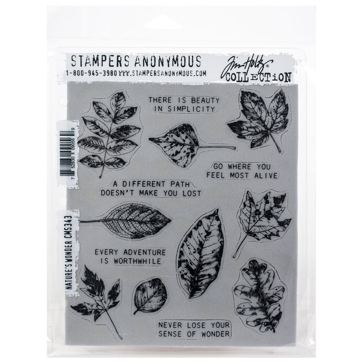Tim Holtz Cling Stamps - Flowers, Leaves & Botanicals