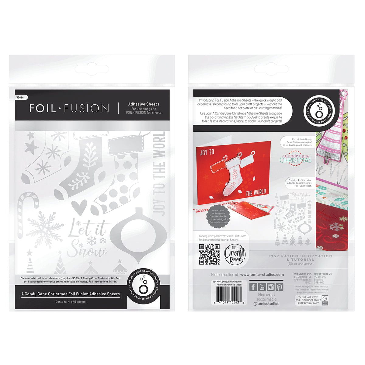 A Candy Cane Christmas - 2x Foil Fusion Adhesive Sheets - DB135